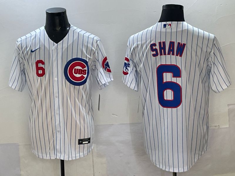 Men Chicago Cubs #6 Shaw white Nike MLB 2025 jersey 04->chicago cubs->MLB Jersey